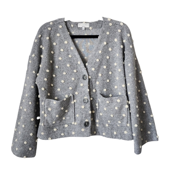 MADEWELL Texture & Thread Boxy Bobble Cardigan in grey size M - Picture 1 of 7